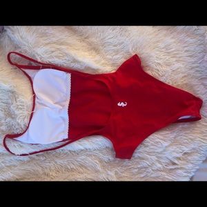Red One Piece Bathing Suit